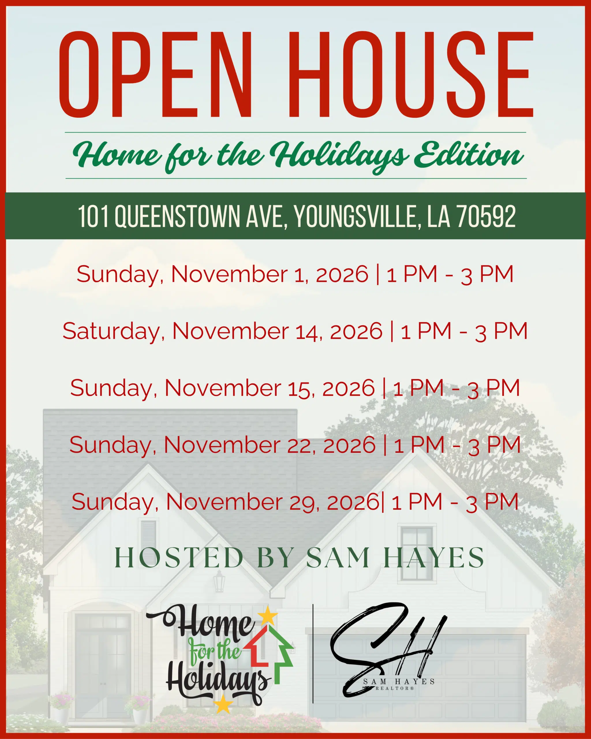 HFTH Open House Dates 2026